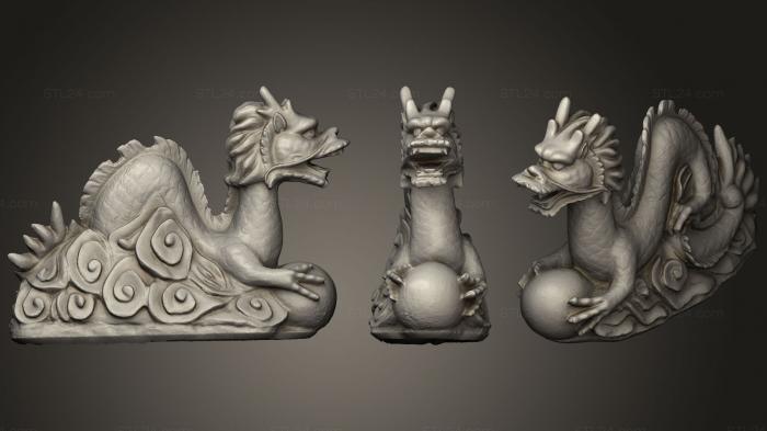 Статуэтки грифоны и драконы (Кучинг Драгон 2, STKG_0098) 3D модель для ЧПУ станка